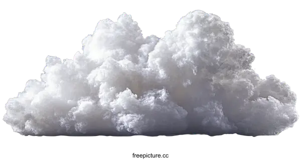 [Transparent Background PNG]Fluffy White Cumulus Cloud Illustration