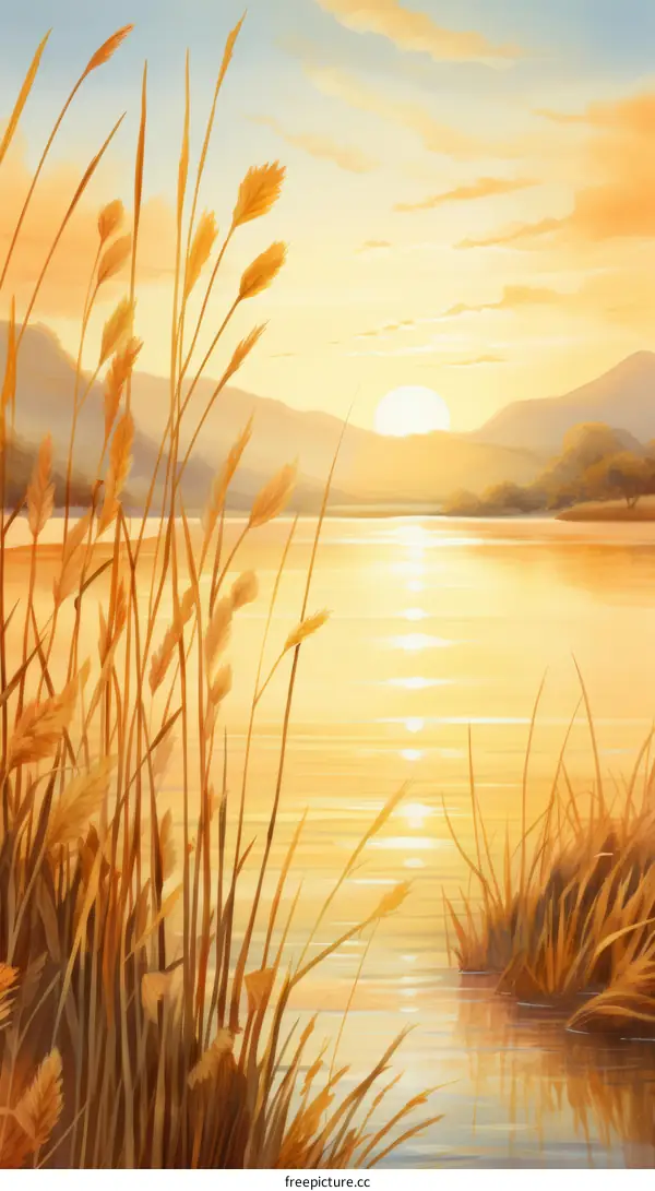 Lakeside Tranquility at Sunset