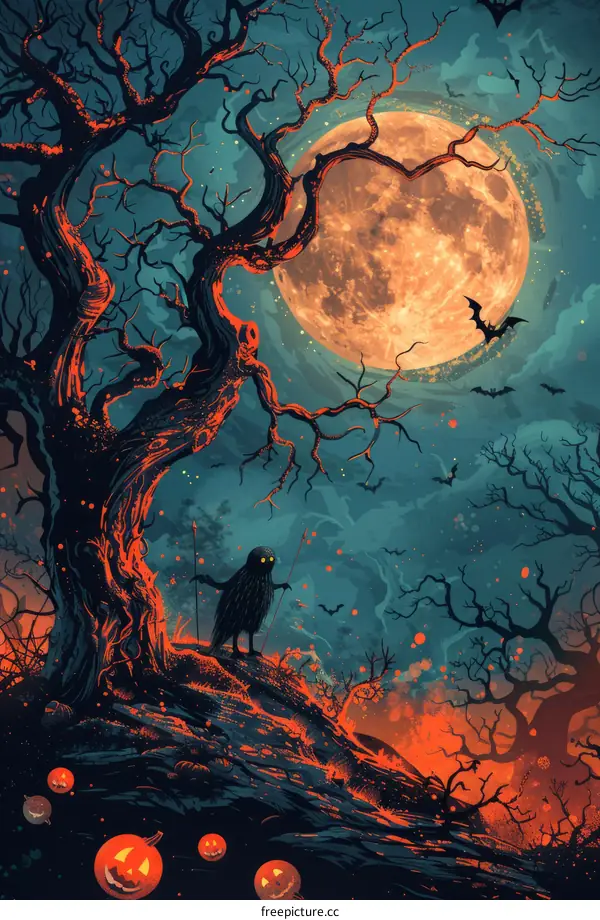 Spooky Forest Halloween Night