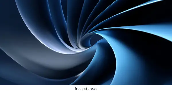 Abstract Blue Flowing Lines Background