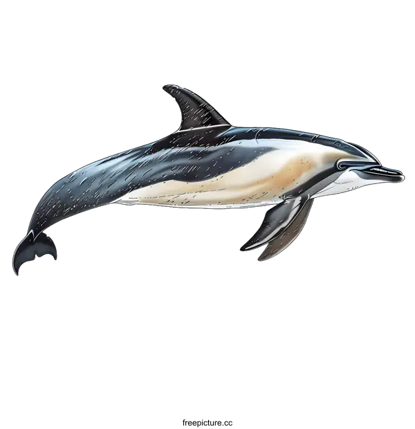 [Transparent Background PNG]A bottlenose dolphin, Tursiops truncatus