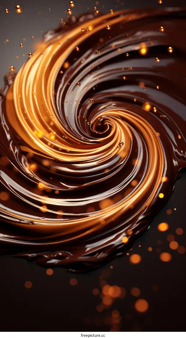 Close-up of a chocolate swirl