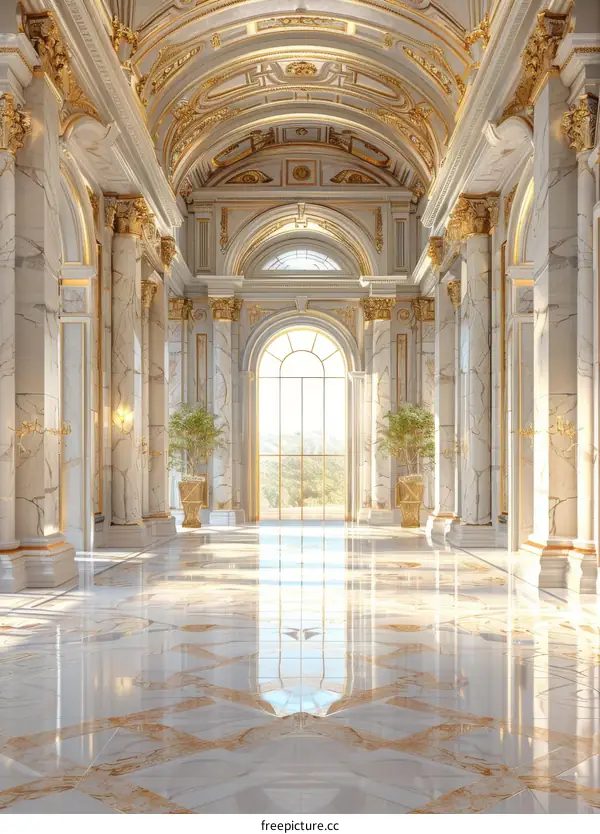Grand Palace Hallway Interior Design