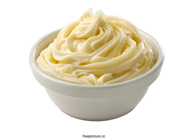 [Transparent Background PNG]White Creamy Food In A Bowl