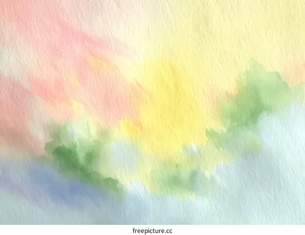 Abstract Watercolor Painting of Pastel Colors