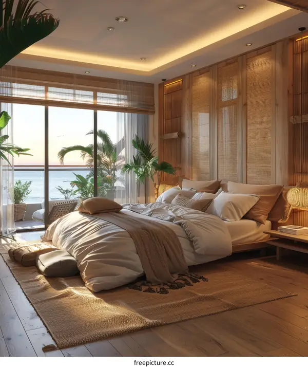 Coastal Modern Bedroom Interior Design