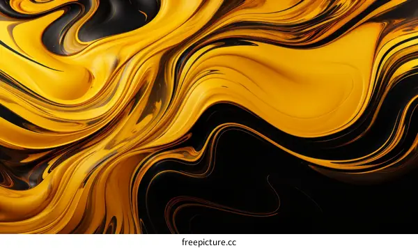 Black and gold abstract painting