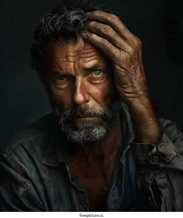 Portrait of a Weathered Man