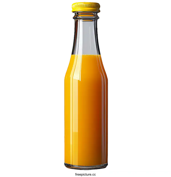 [Transparent Background PNG]Orange Juice Bottle Design Mockup