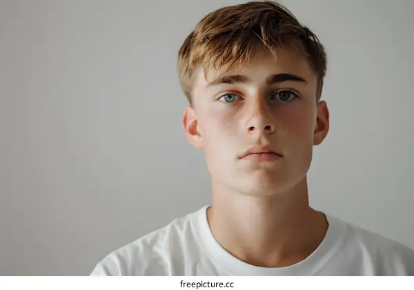 Portrait of a Young Man with Freckles