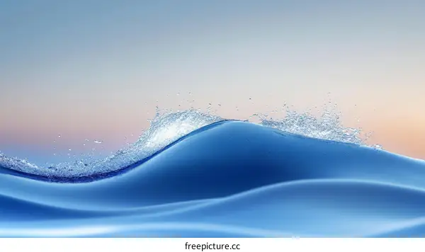 Abstract Water Wave Illustration