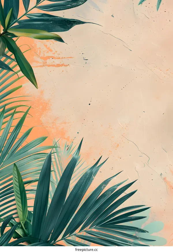 Tropical Palm Leaves Background