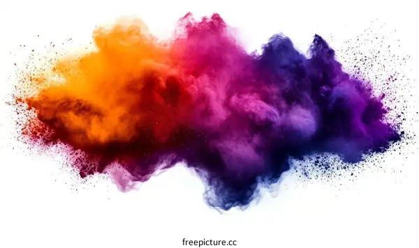 Colorful Powder Explosion Abstract Background Image