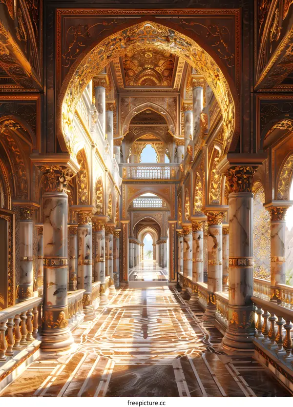 Grand Palace Hallway Interior Architecture