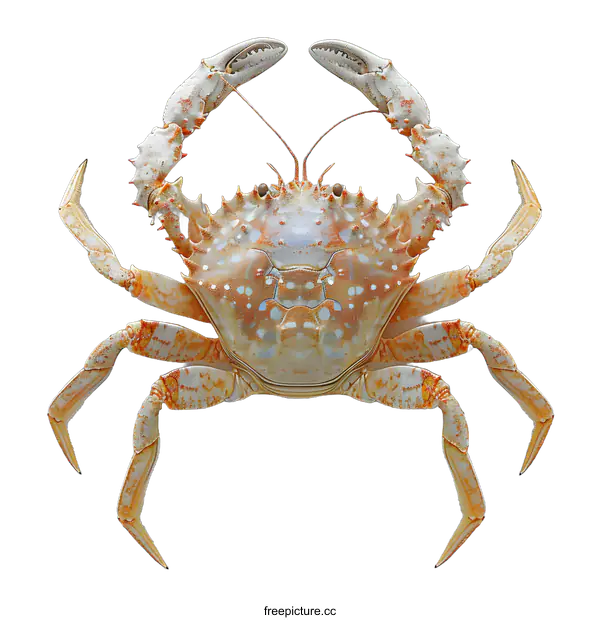 [Transparent Background PNG]A realistic illustration of a crab