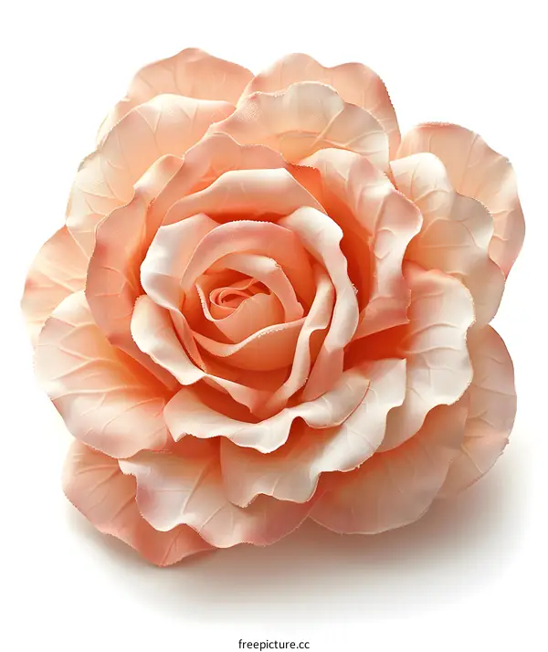 A beautiful peach rose in full bloom