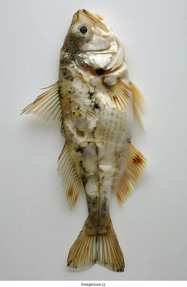 Preserved Fish on White Background