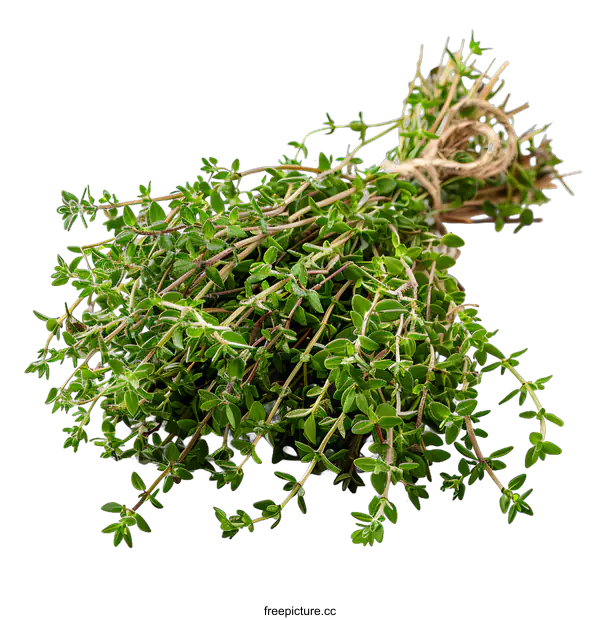[Transparent Background PNG]A bunch of fresh green thyme