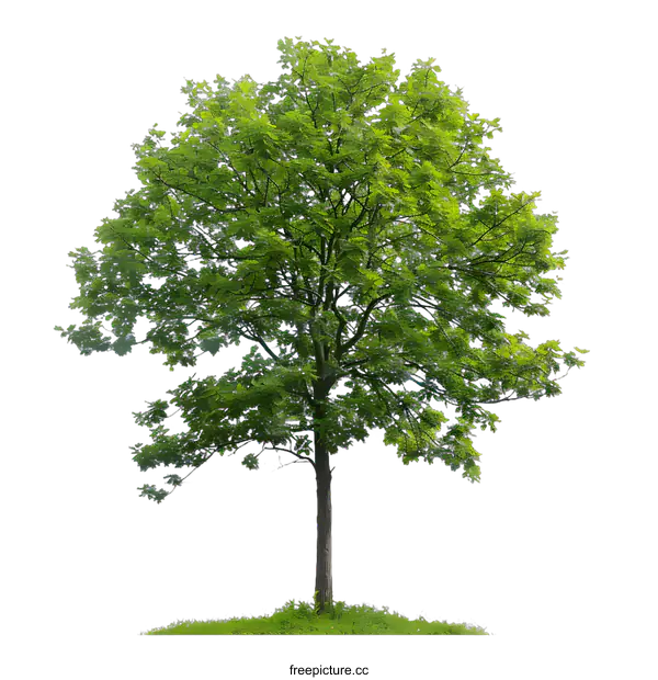 [Transparent Background PNG]Green Tree Isolated on White Background