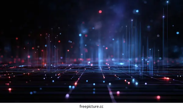 Abstract Digital Network Data Visualization