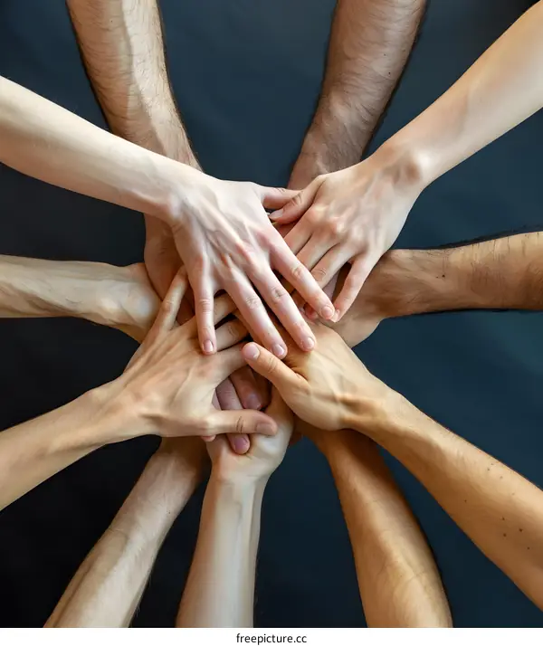 Teamwork and Collaboration Hands Together