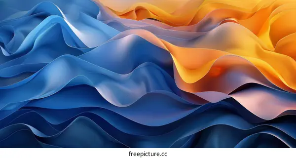 Abstract Flowing Colors Design