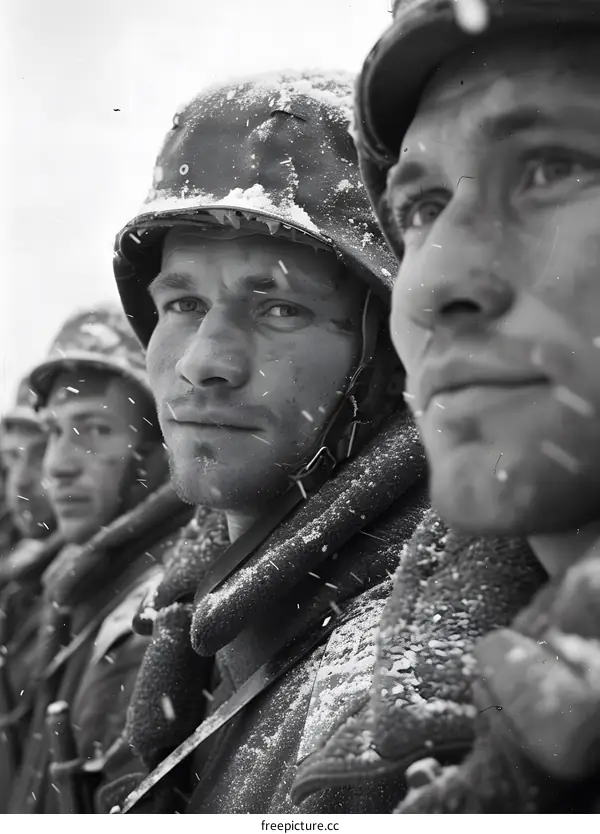 A group of soldiers in winter gear