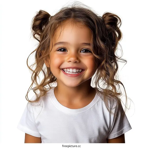 Smiling Girl with Perfect Teeth Portrait