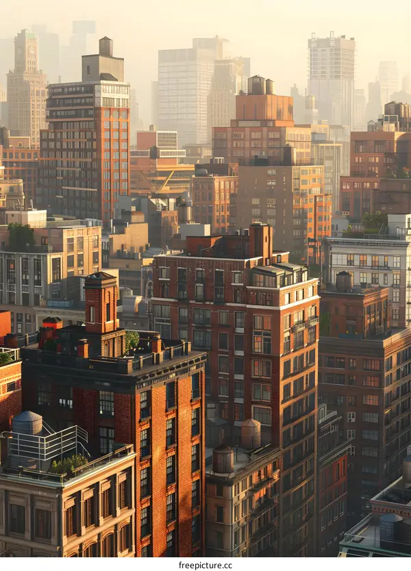 A cityscape of New York City.