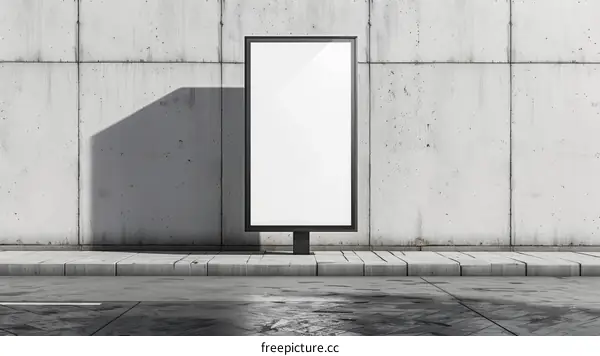 Blank advertising billboard mockup in the urban city street