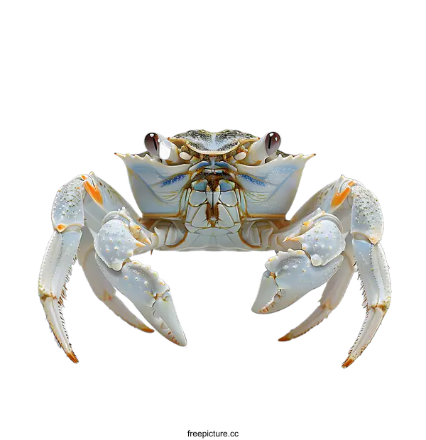 [Transparent Background PNG]A light blue crab with its claws in the air