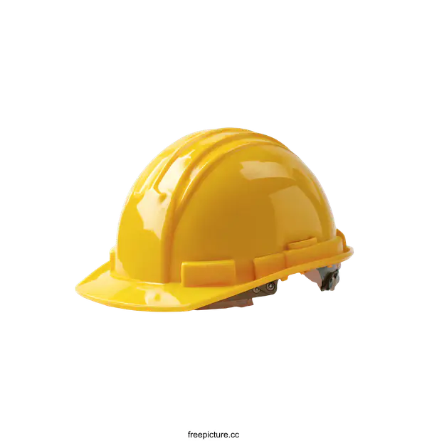[Transparent Background PNG]Bright Yellow Safety Hard Hat