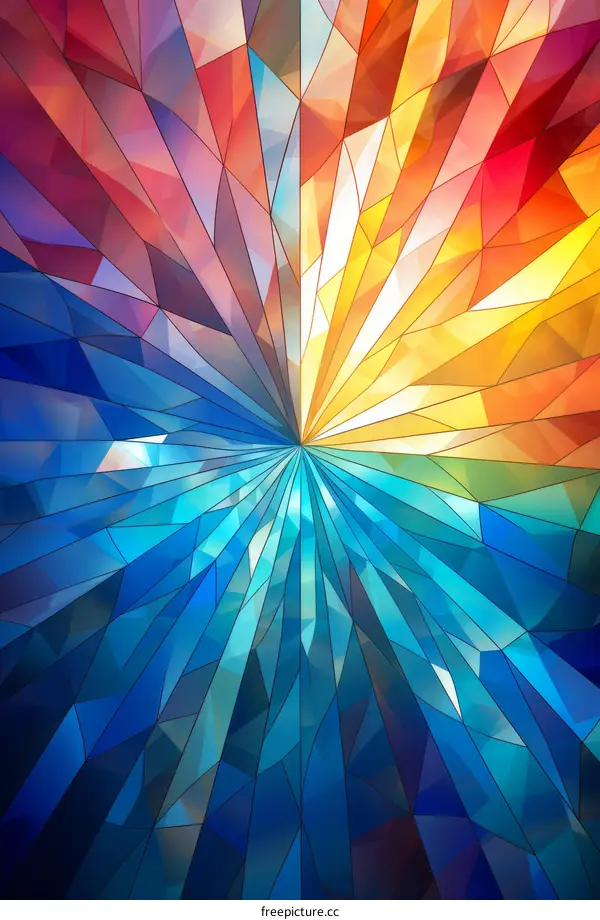 Colorful Geometric Splatter with Kaleidoscope Effect