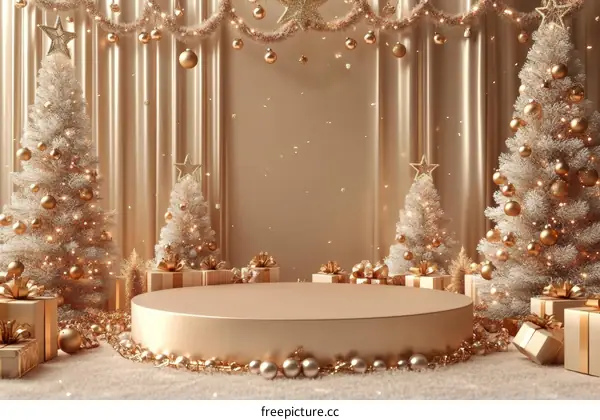 Christmas Display with Gold Accents