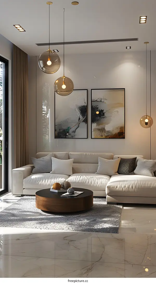 Modern minimalist living room