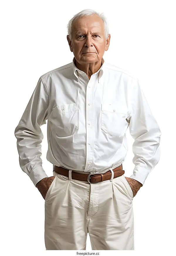 Portrait of a serious senior man