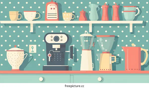 Retro Kitchen Appliances and Decor