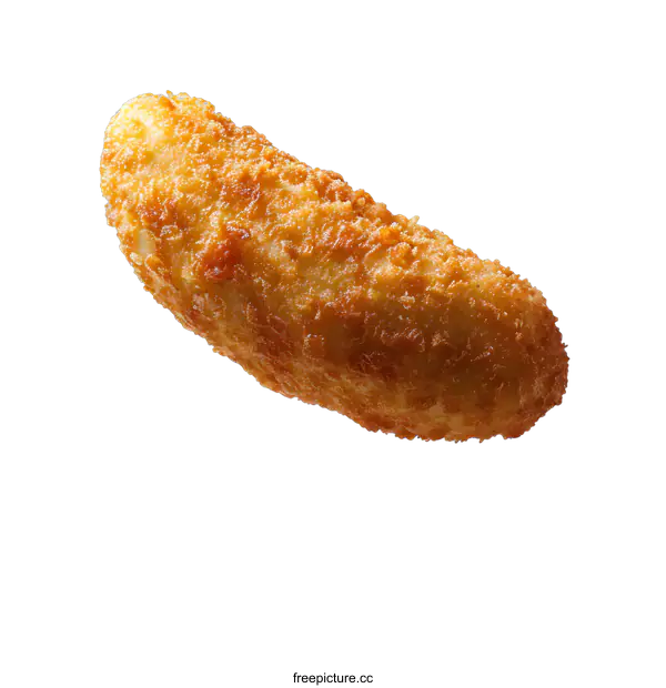[Transparent Background PNG]Single Breaded Fried Food Item on White Background
