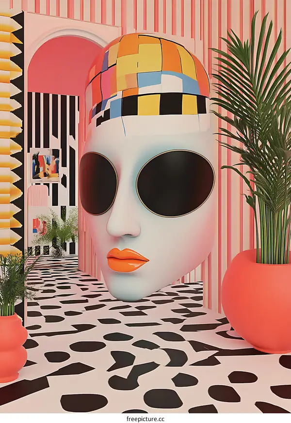 Abstract Face Art with Geometric Patterns