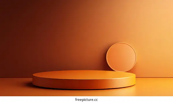 Modern Orange Geometric Product Display