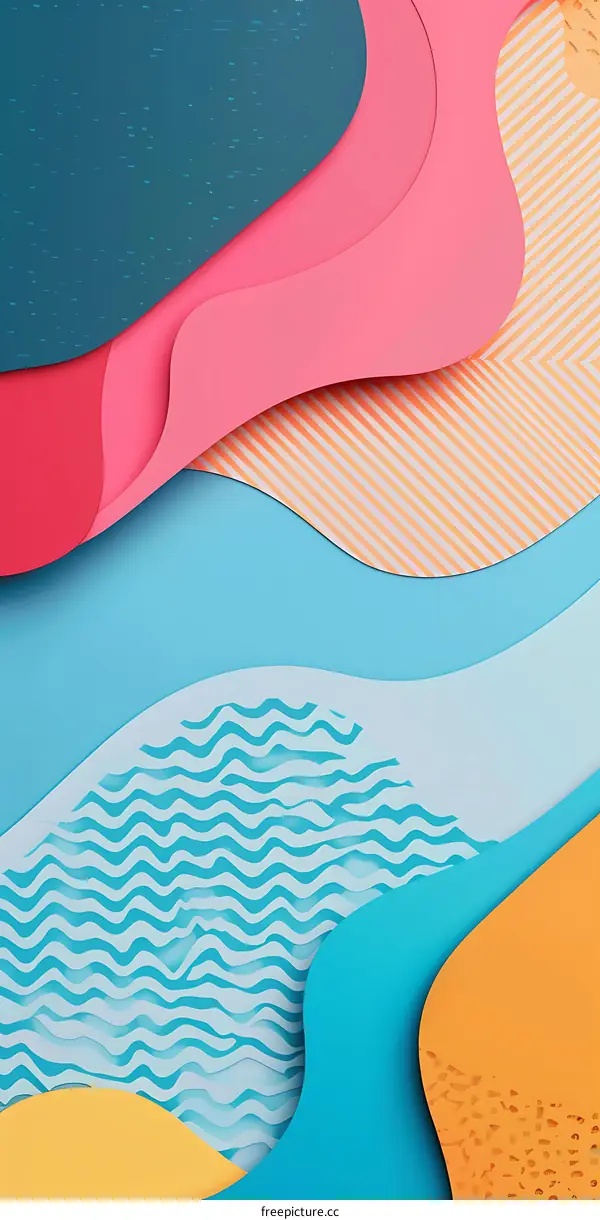 Abstract Colorful Paper Shapes Background