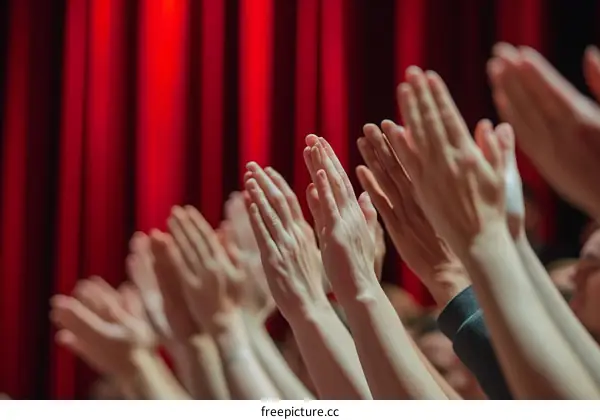 Audience applauding at a performance