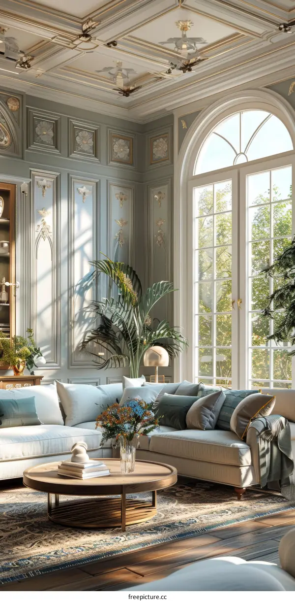 Elegant Villa Living Room Interior Design