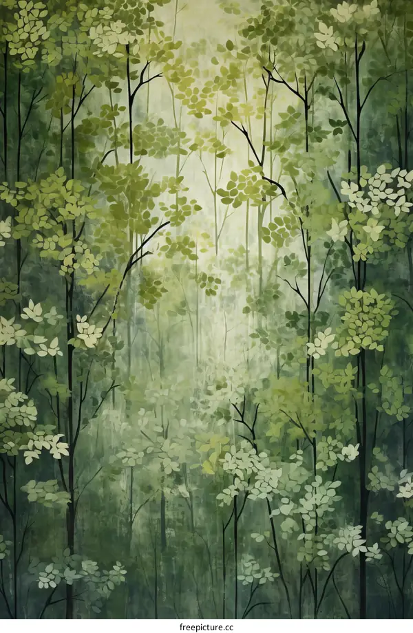 Dense Forest Canopy with Lush Green Foliage