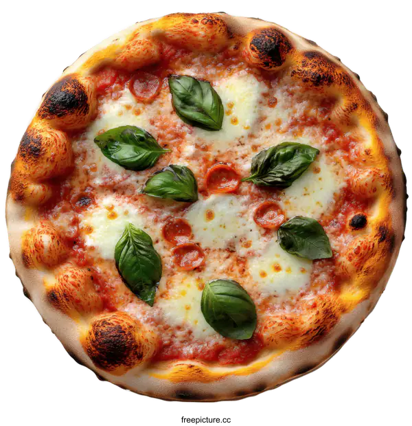 [Transparent Background PNG]Delicious Italian Pizza with Toppings