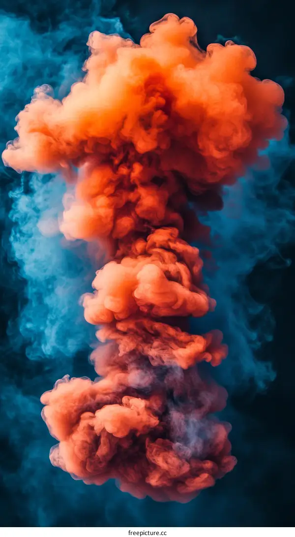 Abstract Colorful Smoke Art