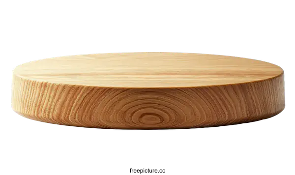 [Transparent Background PNG]Simple Wooden Round Cutting Board