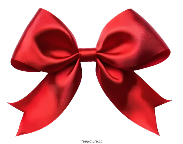 [Transparent Background PNG]Beautiful Red Satin Ribbon Bow