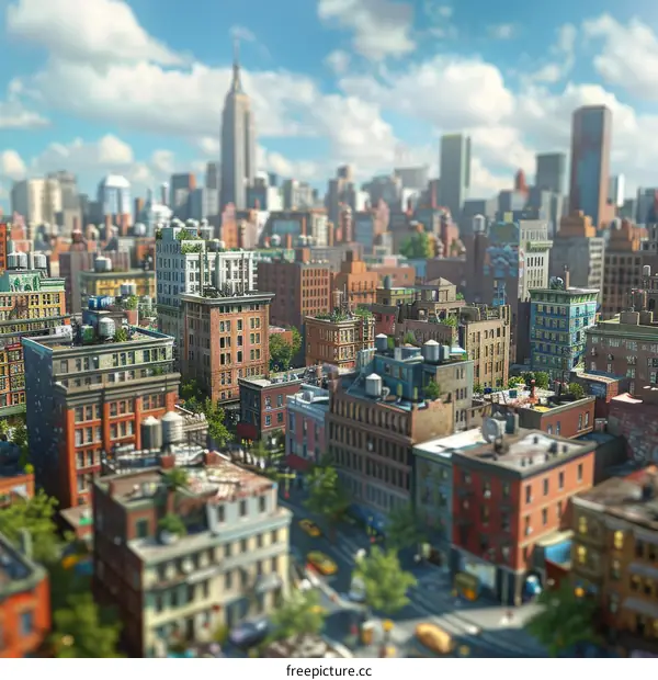 A Detailed Illustration of a New York City Block