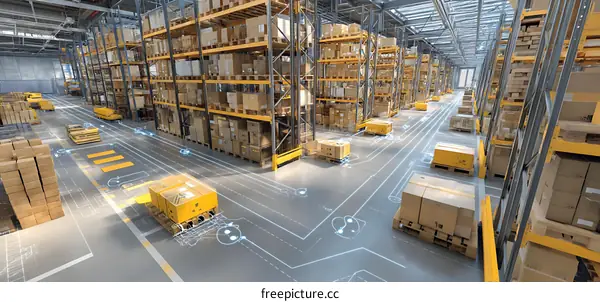 Automated Warehouse with Robotic Systems